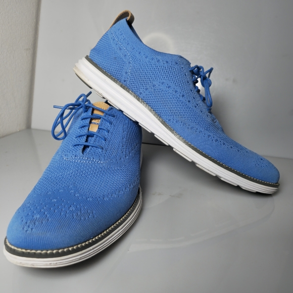 Cole Haan ØriginalGrand Stitchlite Wingtip Oxford  Pacific Blue Men's Size 13M - Picture 16 of 17